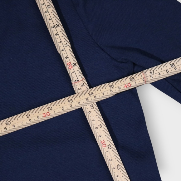 Nuuds Cotton Stretch Long Sleeve Crewneck Bodysuit Sz Large EUC Navy Blue - Picture 7 of 12